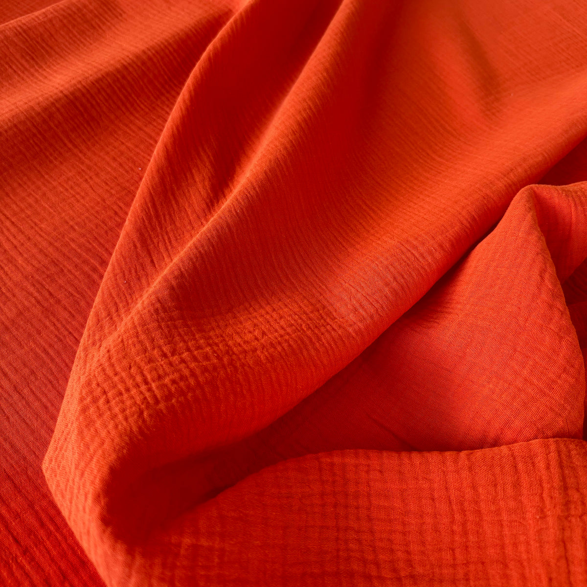 Organic Cotton Double Gauze Fabric - Cajun - 3.7 oz