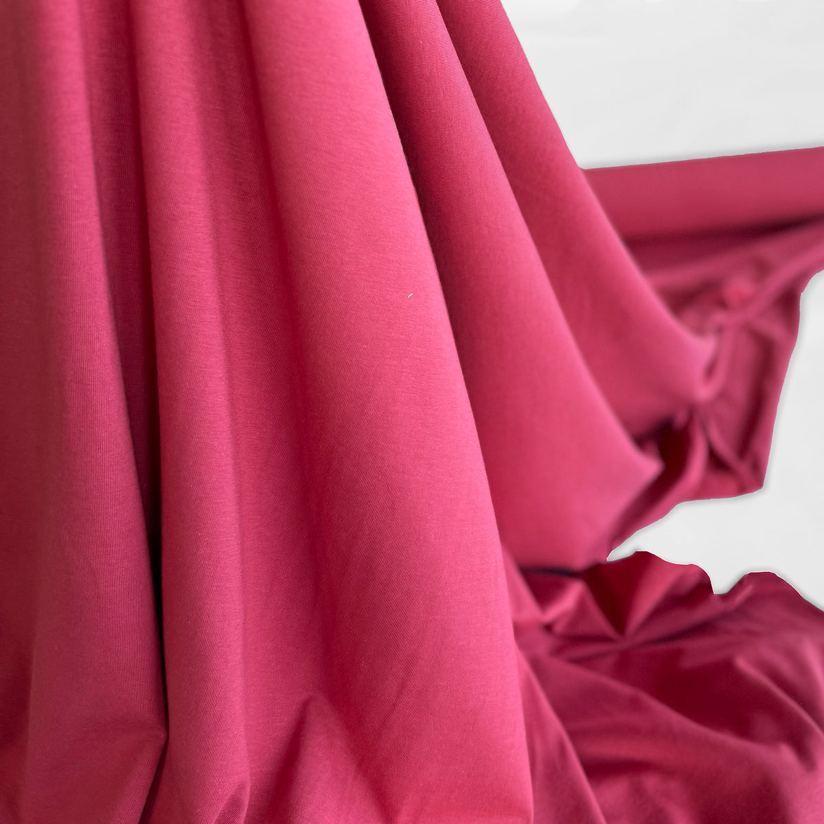 Cotton/Tencel Stretch Knit Fabric - Rose - 5.9 oz