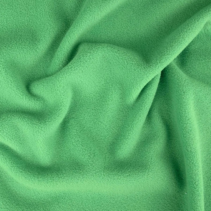 Anti-Pill Fleece Fabric - Solid Kelly Green - 1/2 metre, continuous cut