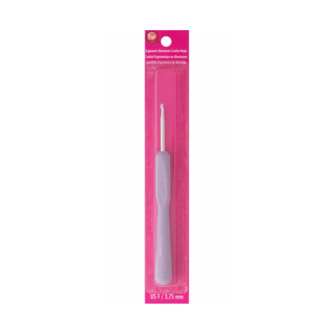 Boye - Ergonomic Aluminum Crochet Hook - 3.75mm - Hamilton Craft Studios - Materials & Tools