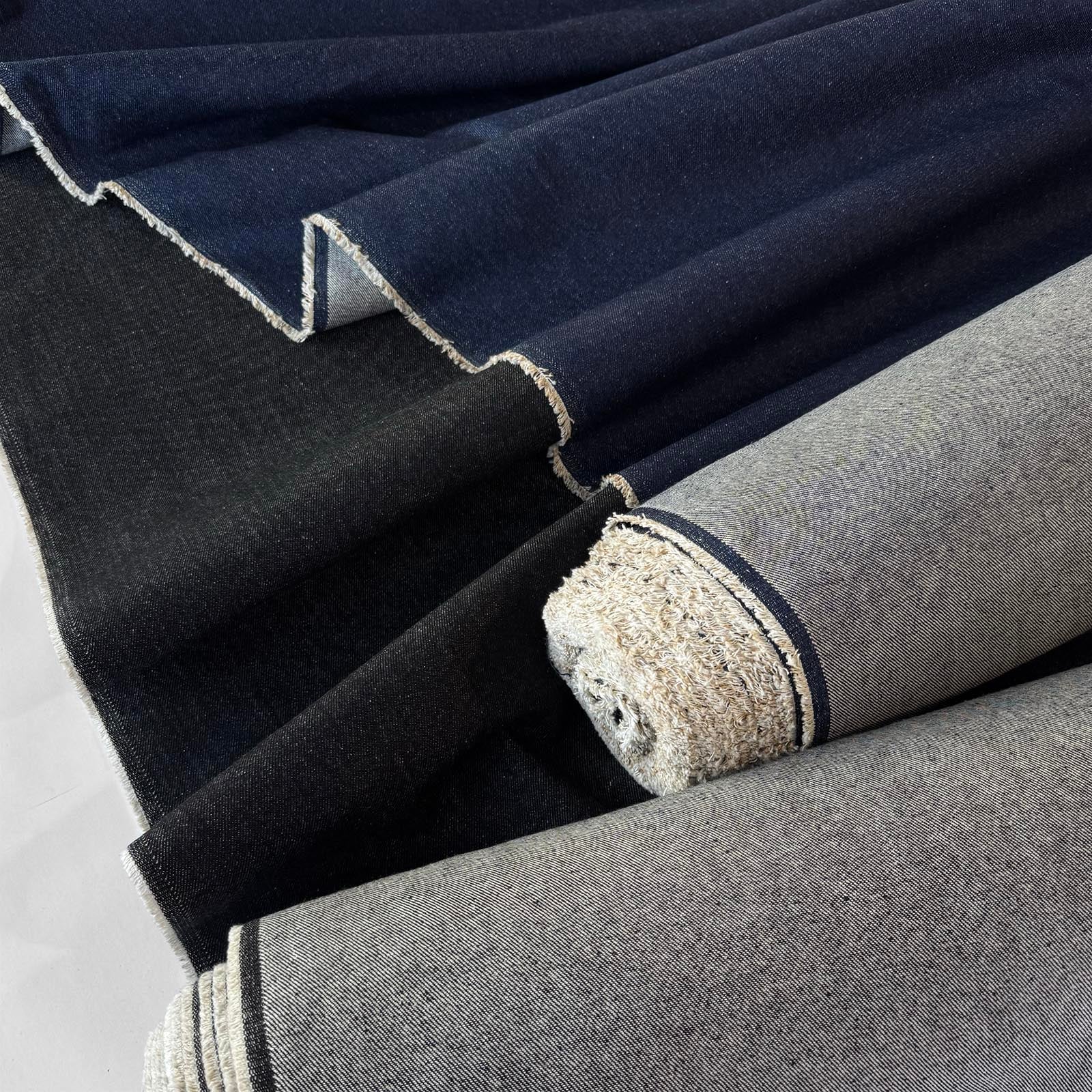 100% Cotton Denim Fabric - Black - 10 oz