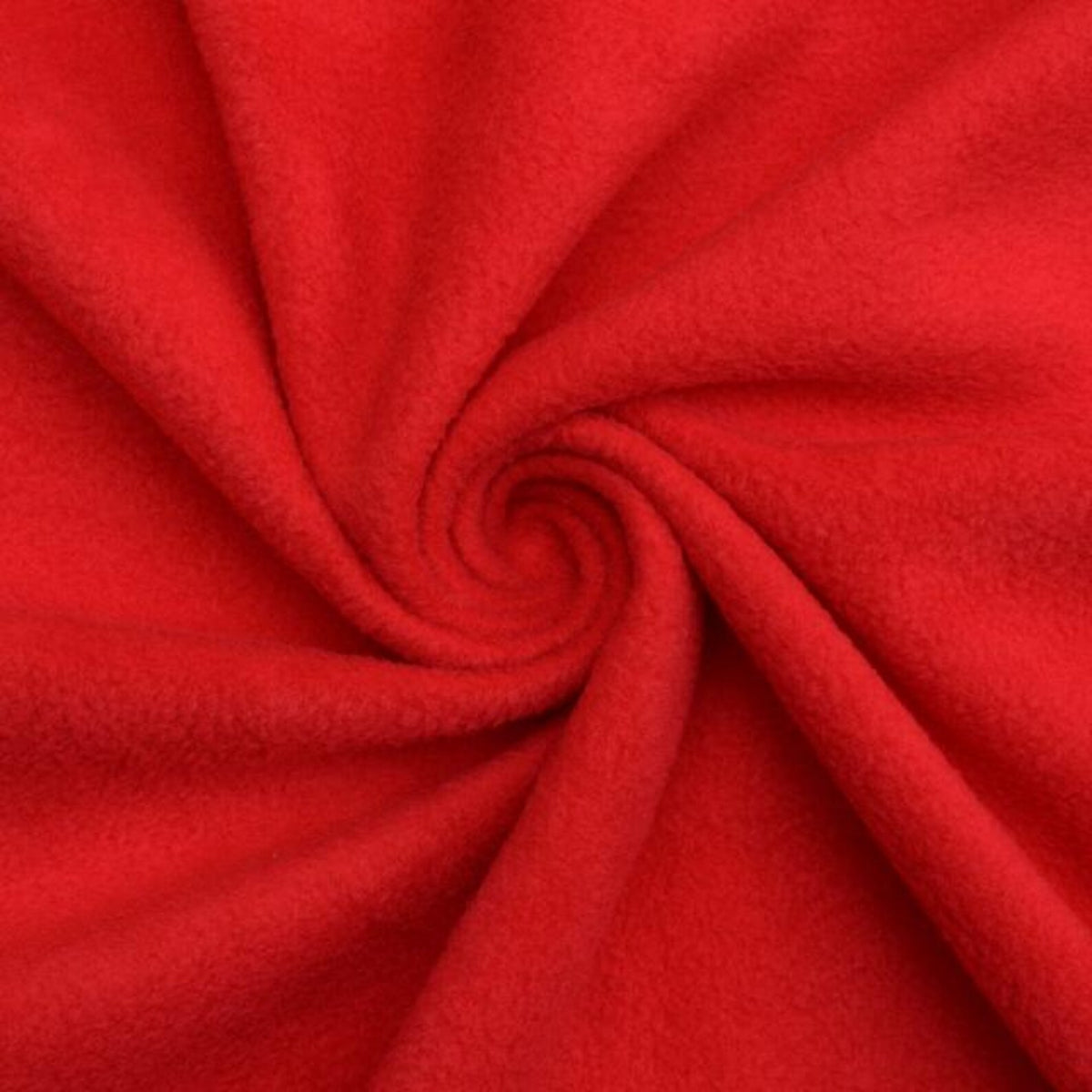 Anti-Pill Fleece Fabric - Solid Red - 1/2 metre