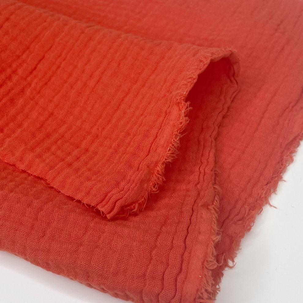 Organic Cotton Double Gauze Fabric - Cajun - 3.7 oz