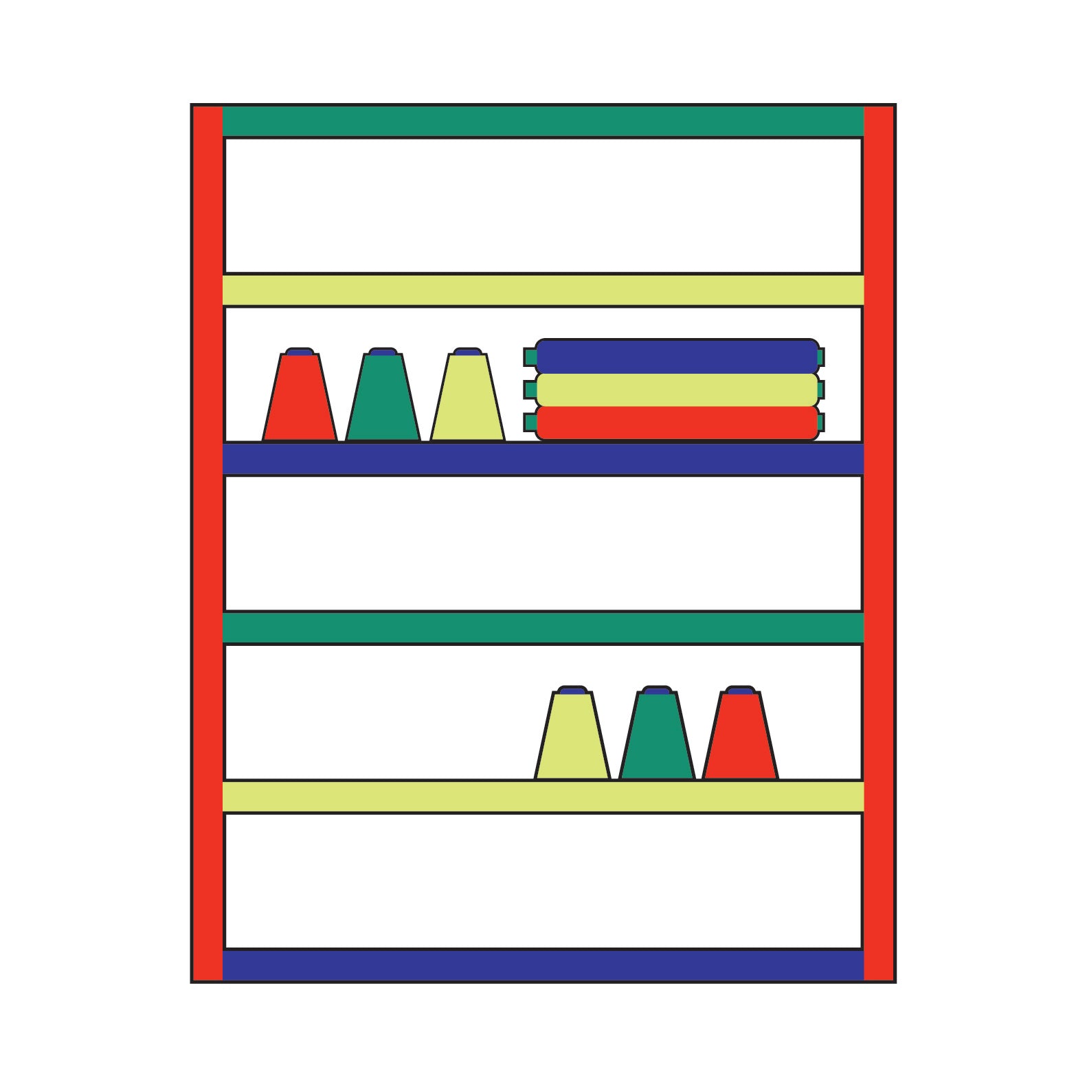 Storage - Textiles Studio Shelf - Hamilton Craft Studios - Materials & Tools
