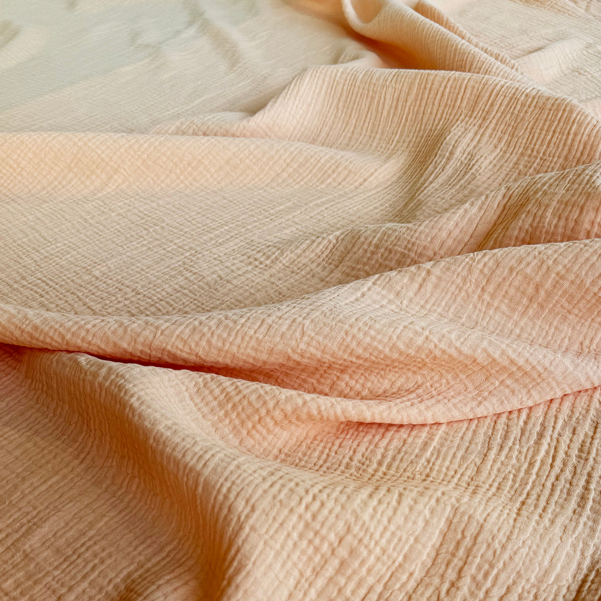 Organic Cotton Double Gauze Fabric - Apricot - 3.7 oz